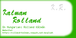 kalman rolland business card