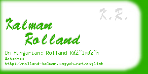 kalman rolland business card
